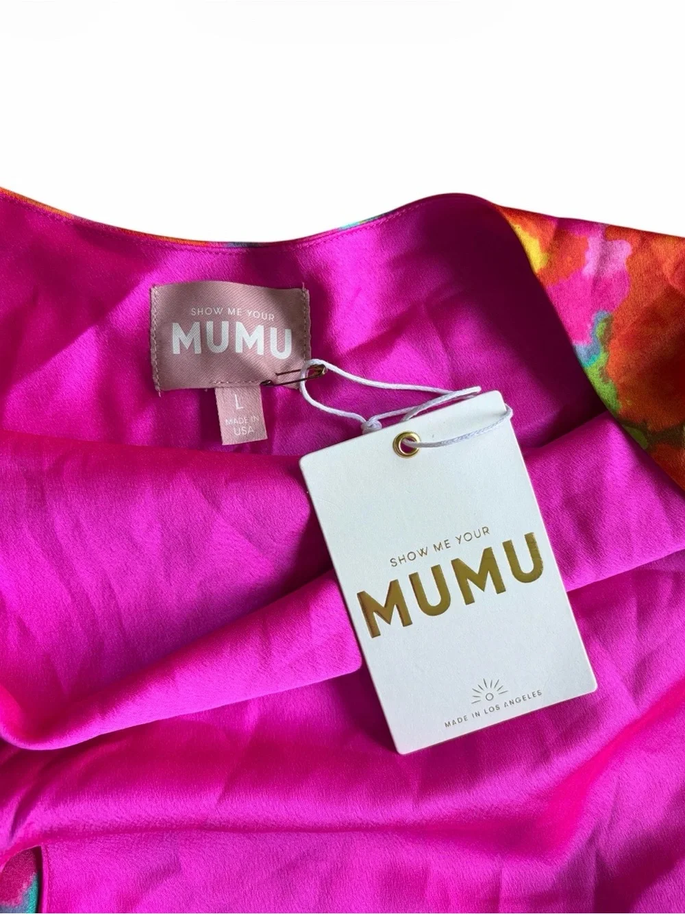 Show Me Your Mumu Jasmine Tie Halter Mini Dress Size Large NWT - Picture 5 of 7